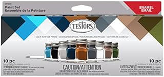 Testors Military Assorted Solvent-Based Paint Set Exterior and Interior 0.25 oz - Total Qty: 66