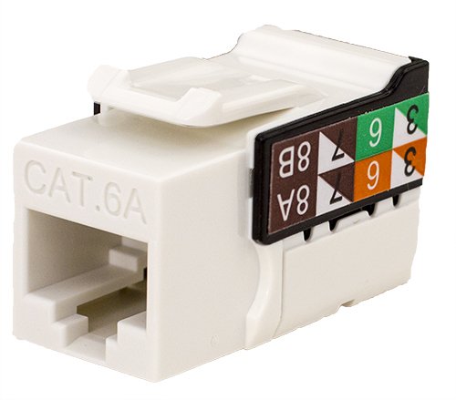 Amazon.com: CAT6A RJ45 Keystone Jack, V-Max Series - White Color