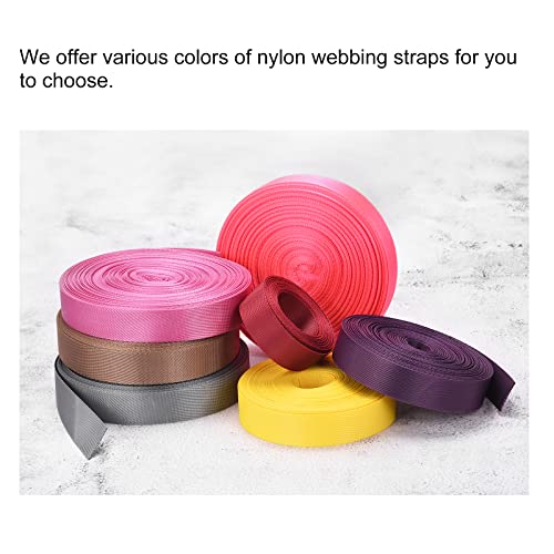 Image of MECCANIXITY Flat Nylon Webbing Strap 1 Inch 15 Yards Blue for Backpack, Cargo Strap, Luggage-rack
