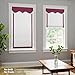 Chefru Cordless Blackout Roman Shades Blinds, No Drill No Tools Window Shades Blinds Custom Valanced for Windows, Doors, French Doors, Burgundy Ribbon