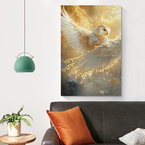 Cuadros modernos impresiones lienzo de buho para dormitorios 50x75 4