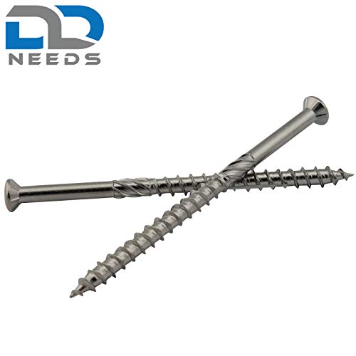 D2D | VPE: 100 Stück - Terrassenschrauben 5 x 40 mm mit Innensechsrund TX und CUT-Spitze aus Edelstahl C1 - Terrassenbauschrauben mit Schneidkerbe