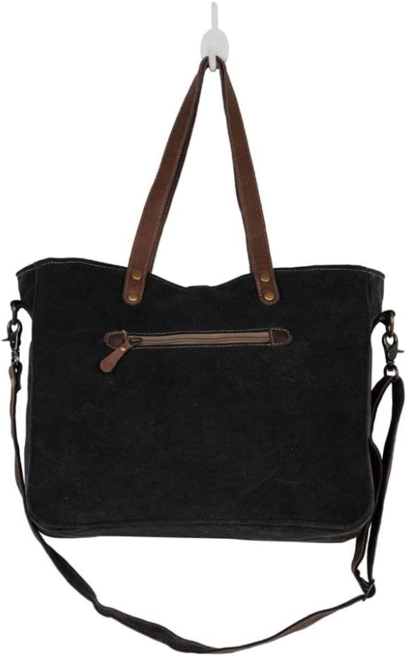 Myra Bag Floral Purses for Women - Canvas Floral Purse with Genuine Leather Accents, Casual Everyday Women’s Flower Bag - Image 5