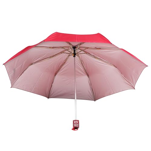 Image of 3-Fold Mono Silver Manual Opening 21.5inch Umbrella for Mens and Womens