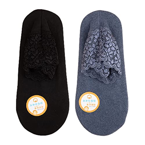 LELEBEAR Lilyrhyme Lace Warmer Socks, Lace Ankle Socks Ruffle Frilly Non Slip Cotton Socks