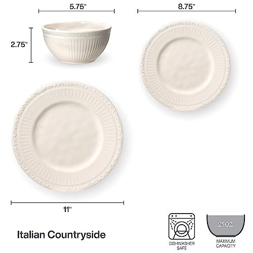 Mikasa Italian Countryside 12 Piece Melamine Outdoor Dinnerware Set, Service for 4 by Mikasa - Used condition - Image 4