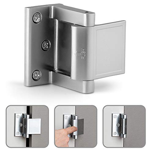 Berlin Modisch Door Lock Reinforcer Privacy Door Latch For In-Swinging Doors Extra High Resistance Home Door Security Lock Brushed Nickel Finish #TOP3
