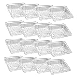 Veemoon 20 Bandejas De Aluminio Para Parrilla De Barbacoa Bandejas De Aluminio Para Asar Plancha Parrilla Plana