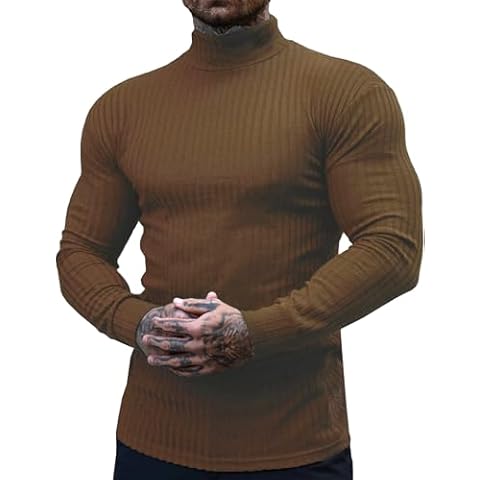 JoZorro Men's Premium Cotton Mock Neck Sweater Cover