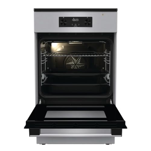 Gorenje GEIT5C61SPG Standherd mit Induktionskochfeld, 50 cm, 70 Liter,Silber, PerfectGrill, AirFry, FrozenBake, Pizza Mode 300°C, AquaClean, Made in Europe, inox