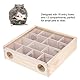 Hamster Labyrinth Tunnel Spielzeug, Naturholz Hamster Labyrinth Maus Intelligentes interaktives Haustier Spielzeug mit Acrylabdeckung für Zwerg Hamster Rennmaus Mäuse