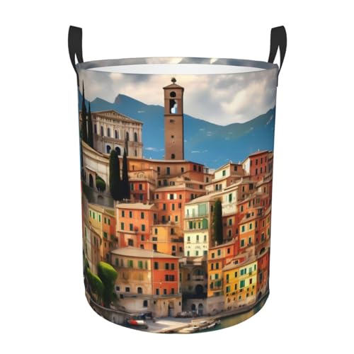 Panier à linge imprimé italien idéal pour ranger les couvertures de chambre - 2
