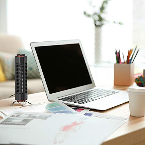 Sharper Image Axis 12 12" Desktop Airbar Tower Fan With Usb #TOP5