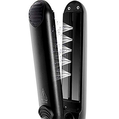 MWJK® Rizador De Pelo Plancha De Pelo CeráMica CeráMica Negra Con Cierre AutomáTico Mini Rizador De FéRula Para Cabello Liso Volumen Para Rizador De Doble Uso