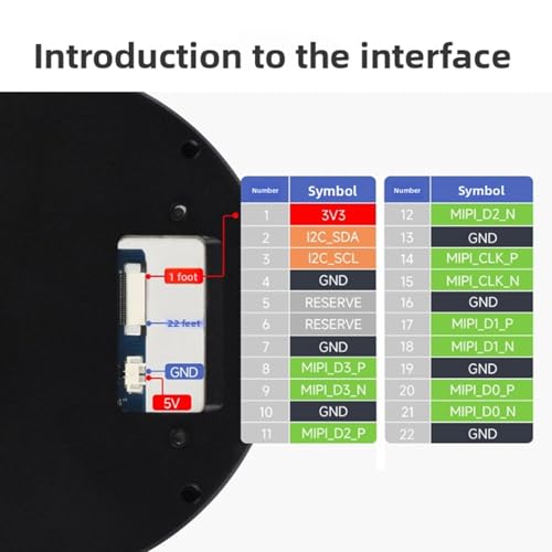 Écran tactile LCD rond IPS RVB 65K compatible Raspberry Pi 5 4B 3B Zero et Pico - 3