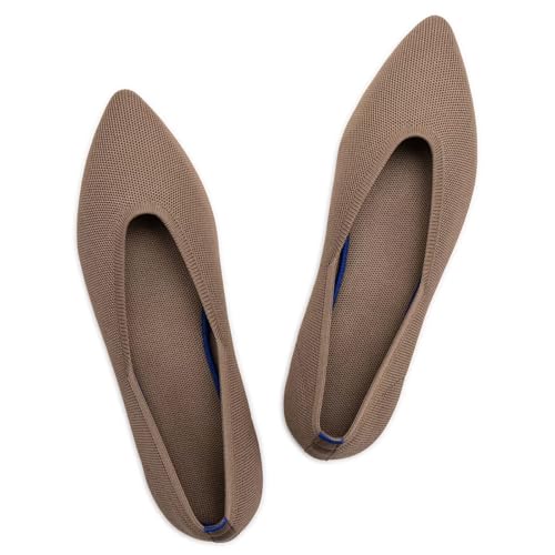 Image of Frank Mully Womens Pointed Toe Flats Knit Dress Shoes Comfort Women Shoes Softable