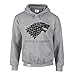 Produktbild shirtdepartment Hoodie Game of Thrones Winter is Coming Kapuzenpullover Schattenwolf, grau-schwarz, L