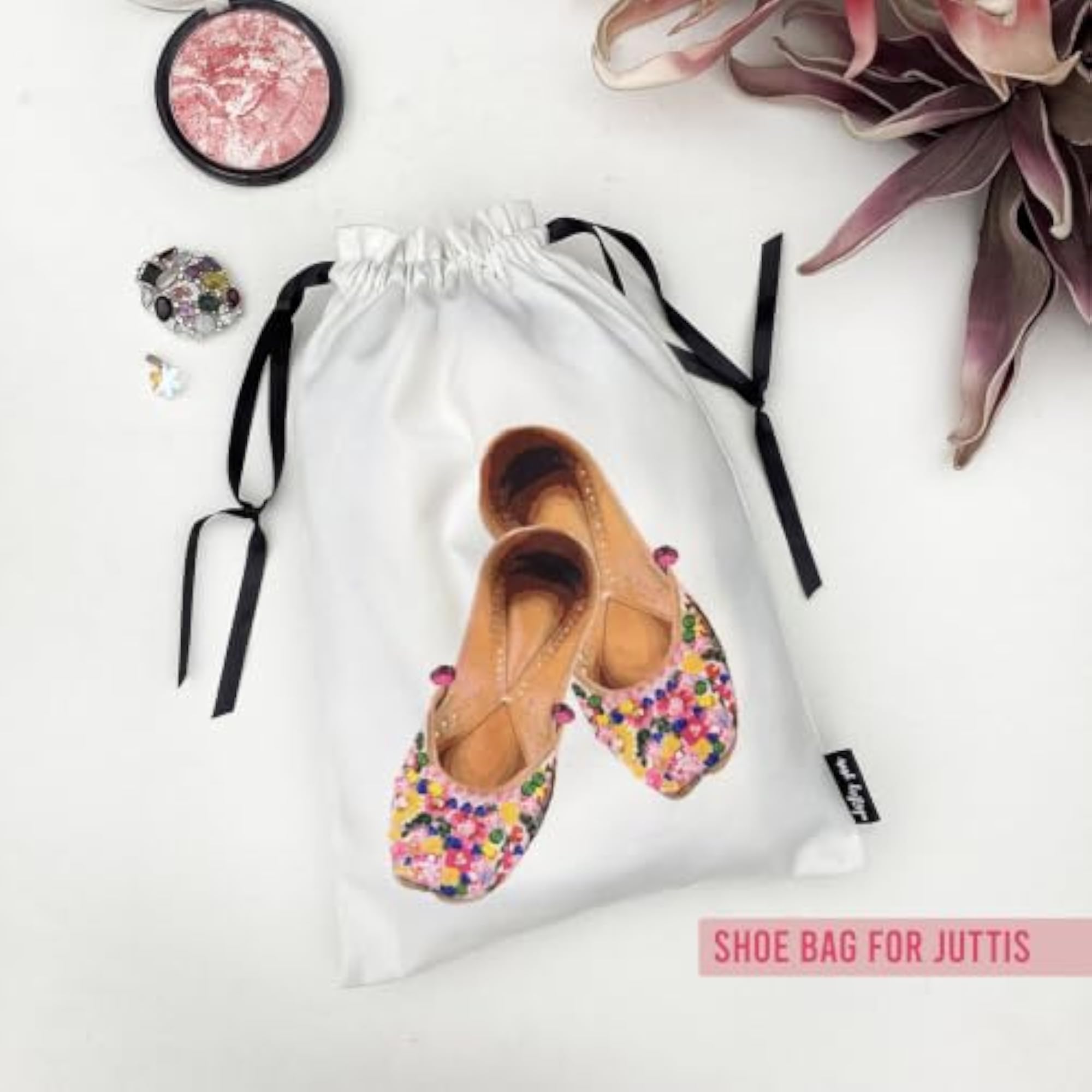 Pack of 5 Accessory Bags for Shoes, Jewellery, Makeup