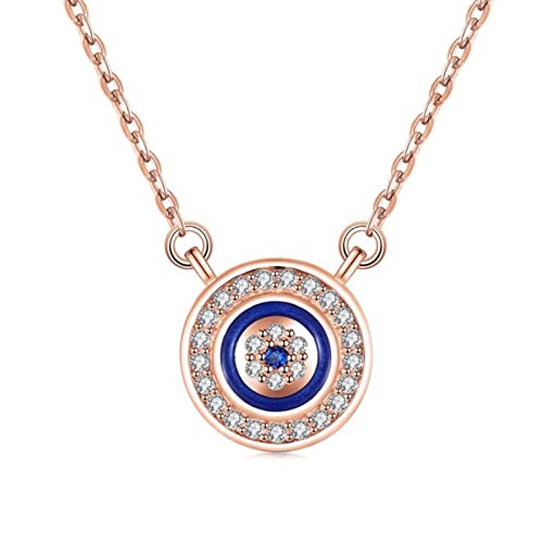 Collier mauvais œil porte-bonheur en argent et oxyde de zirconium