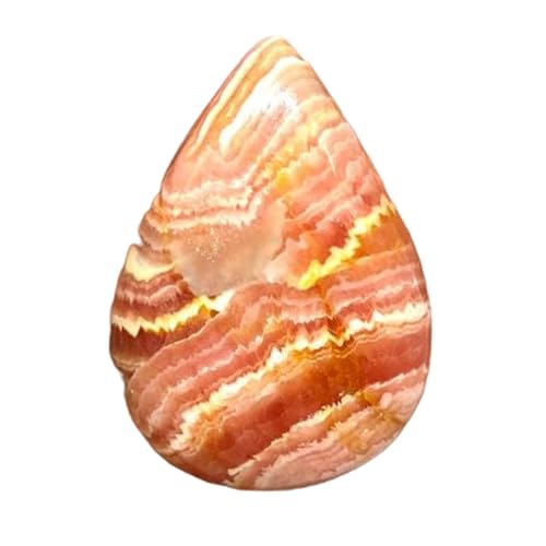 Rhodochrosite gemme cabochon poire 30x21x6mm pour fabrication bijoux DIY bague pendentif GH_NAT_05314