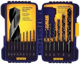 Irwin 314015 15 Piece Black Oxide Drill Bits