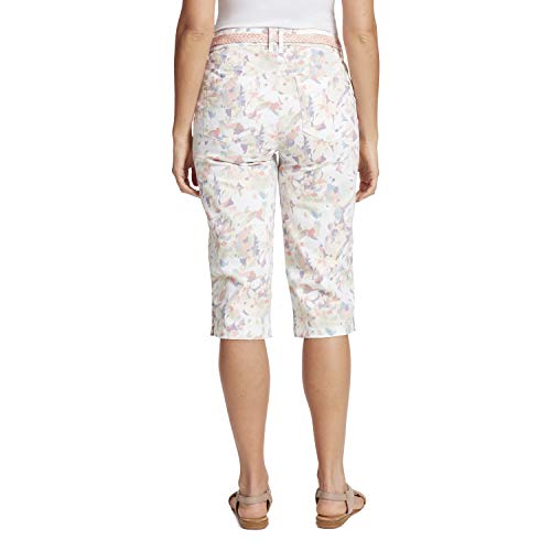 Gloria Vanderbilt Women's Mila Belted Skimmer Short, Holli Hoopla Vintage White, 6 #TOP2