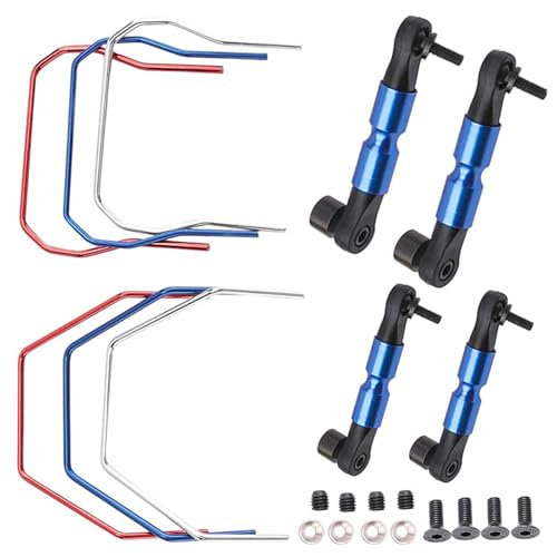 Aluminum Front & Rear Wide Sway Bar Kit Upgrade Parts for 1/10 Slash Rustler,Stampede,Rally 4x4 4WD...