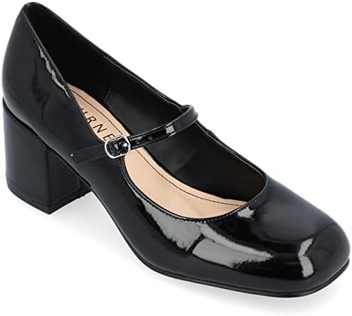 Journee Collection Womens Okenna Pumps Square Toe Mary Jane Heels with Tru Comfort Foam Insole, Black, 10 | Image 7