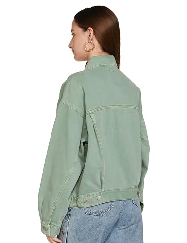 Image of Levi's Cotton Women's Maxi Coat (A1743-0017 M Green)