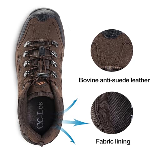 CC-Los Mens Waterproof Hiking Shoes Outdoor Comfortable Trekking Shoe Lightweight Working Sneaker Size 7-13.53