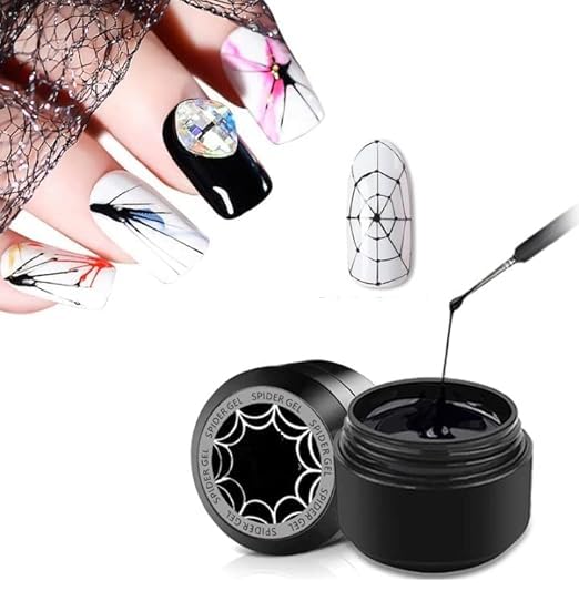 URBAN BOX Spider Gel For Nail Art Elastic Painted Nail Gel Polish for Pulling Drawing Line Nail Decoration Long-Lasting Nail Design Supplies For Creative Manicures And Nail Artistry (Black)
