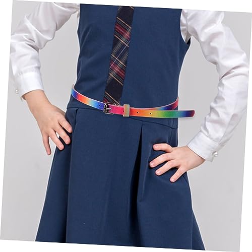BESPORTBLE 4pcs Girls Uniform Belt Boys and Girls Belt for Dresses Artificial Leather Strap Heart Buckle Waist Comfortable3