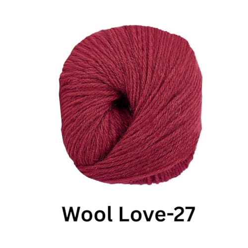 Image of VCR Maroon Yarn, 25 Grams Hank, 85 Meters Length, 100% Merino Wool, Pack of 1, Shrink-Resistant Soft, Warm and Premium Wool Yarn for Knitting, Crochet and Craft Projects