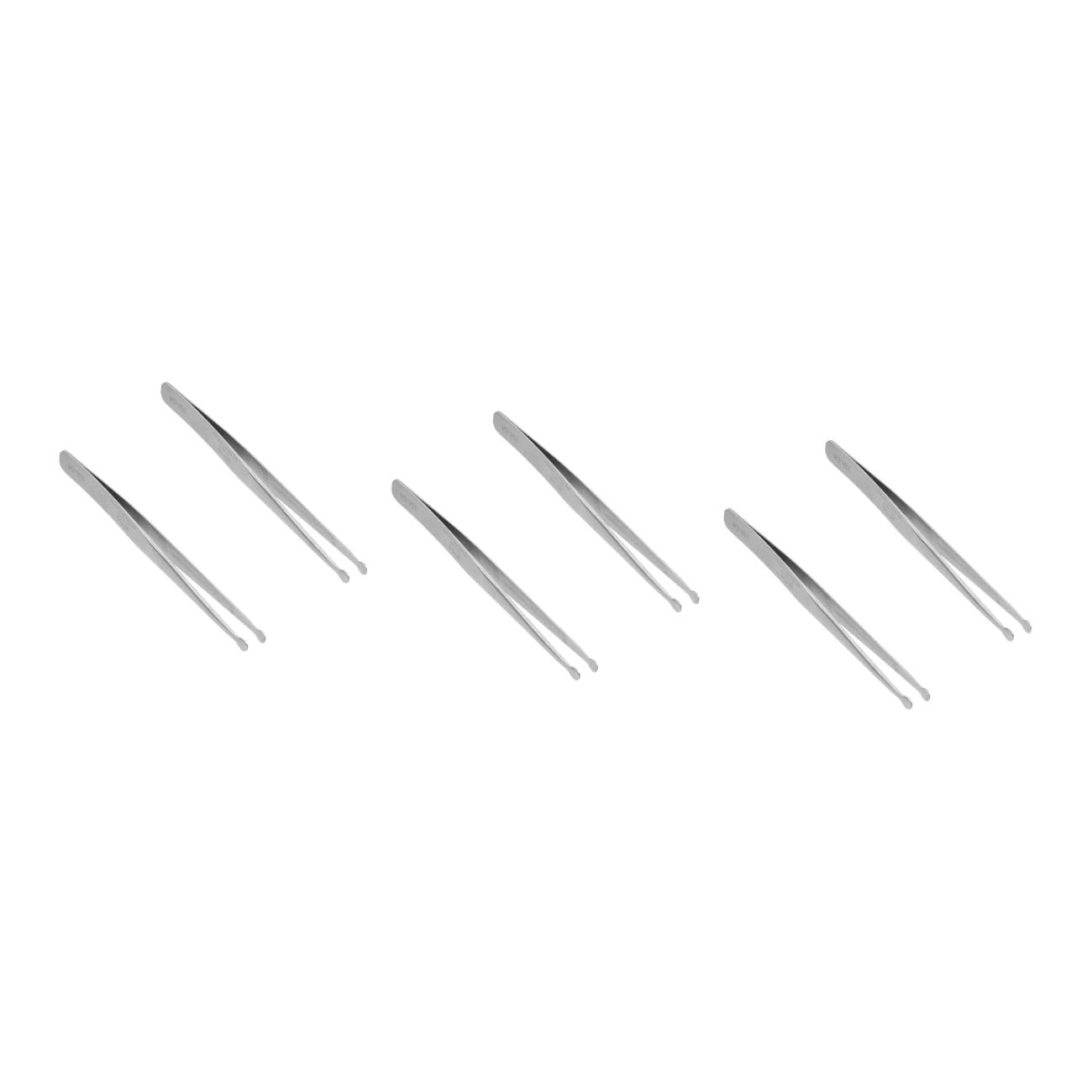 6pezzi Pinzette Di Precisione Acciaio Inossidabile Antistatiche Design Ergonomico Per Elettronica e Lavori Di Precisione Punta Rotonda Resistenti Ad Acidi e Corrosivi