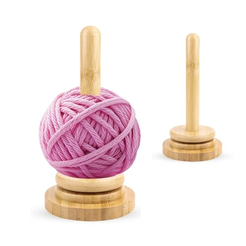 RPHONGHONG Tragbarer Garnhalter aus Holz, Wollabwickler mit...