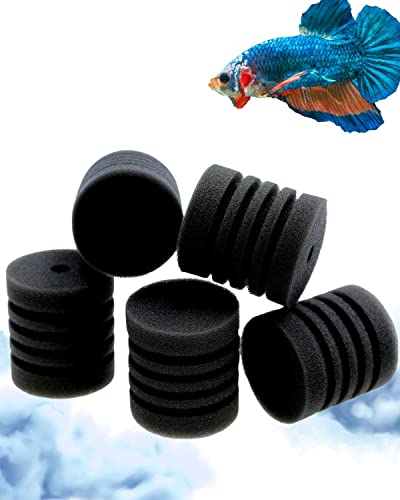 Image of Aquarium Sponge Filter Luxury Set for Breeding Fry, Fish Tank Fine Small Sponge Filter up to 10 Gallon, Fish Tank Mini Bio Foam Filter for Betta Shrimp (5x Replacement Sponge for Mini Sponge Filter)