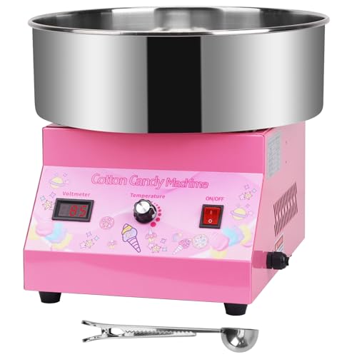 Cotton Candy Machine - Commercial Cotton Candy Machine With Stainless Steel Construction Easy-to-Use...