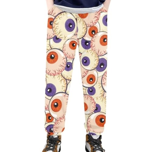 Hawapod Kids Sweatpants Elastic Waist Flap Trousers Boys Winter Lightweight Casual Kids Pants Girls 5-6 Years