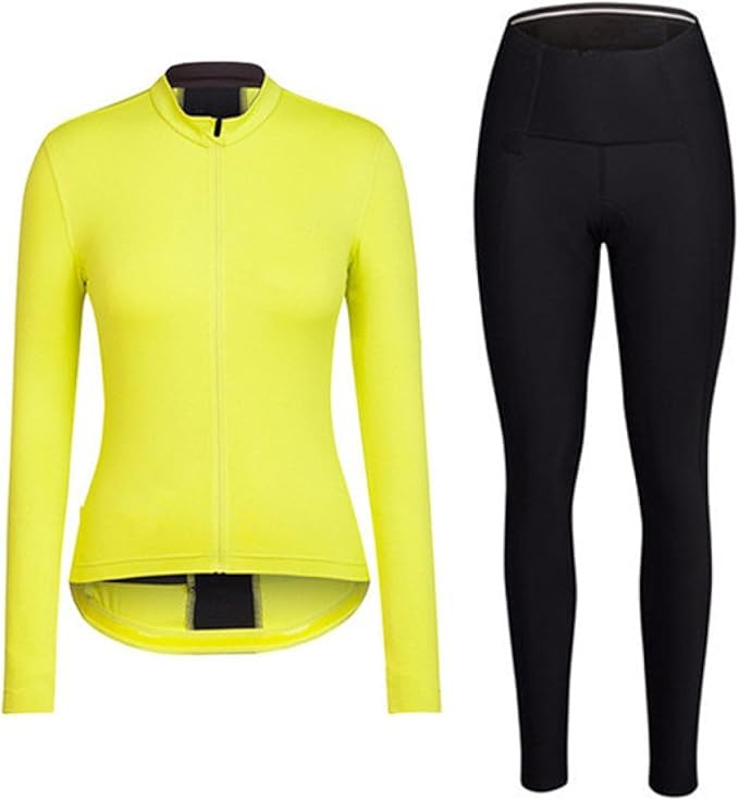 Cyclisme vêtements femme avec maillot manches longues et bretelles gel