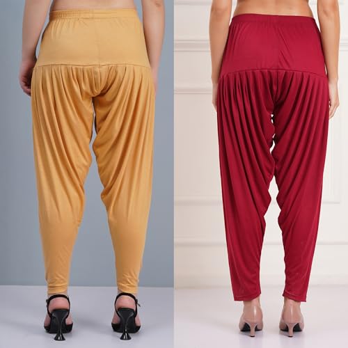 Image of Buy That Trendz Patiala Pant for Women Viscose Relaxed Fit Dhoti Patiyala Salwar Harem Style Bottom Pants