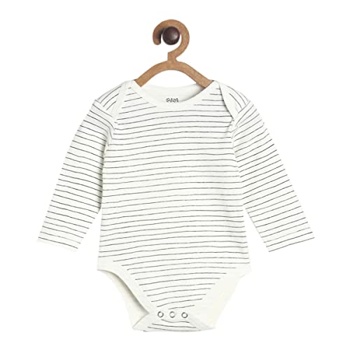 Image of miniklub Baby Round Neck Short Sleeve Knitted Cotton Top (White Color)