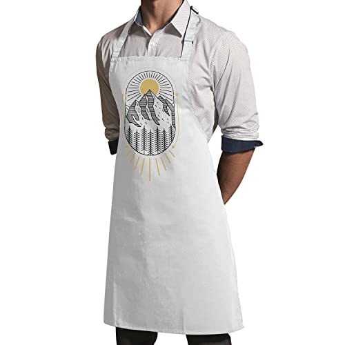 Tablier cuisine premium blanc finitions soignées design montagnard