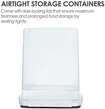 Vtopmart Large Pantry Food Storage Containers, 4 Pcs 5.2L/176oz, Black - 4