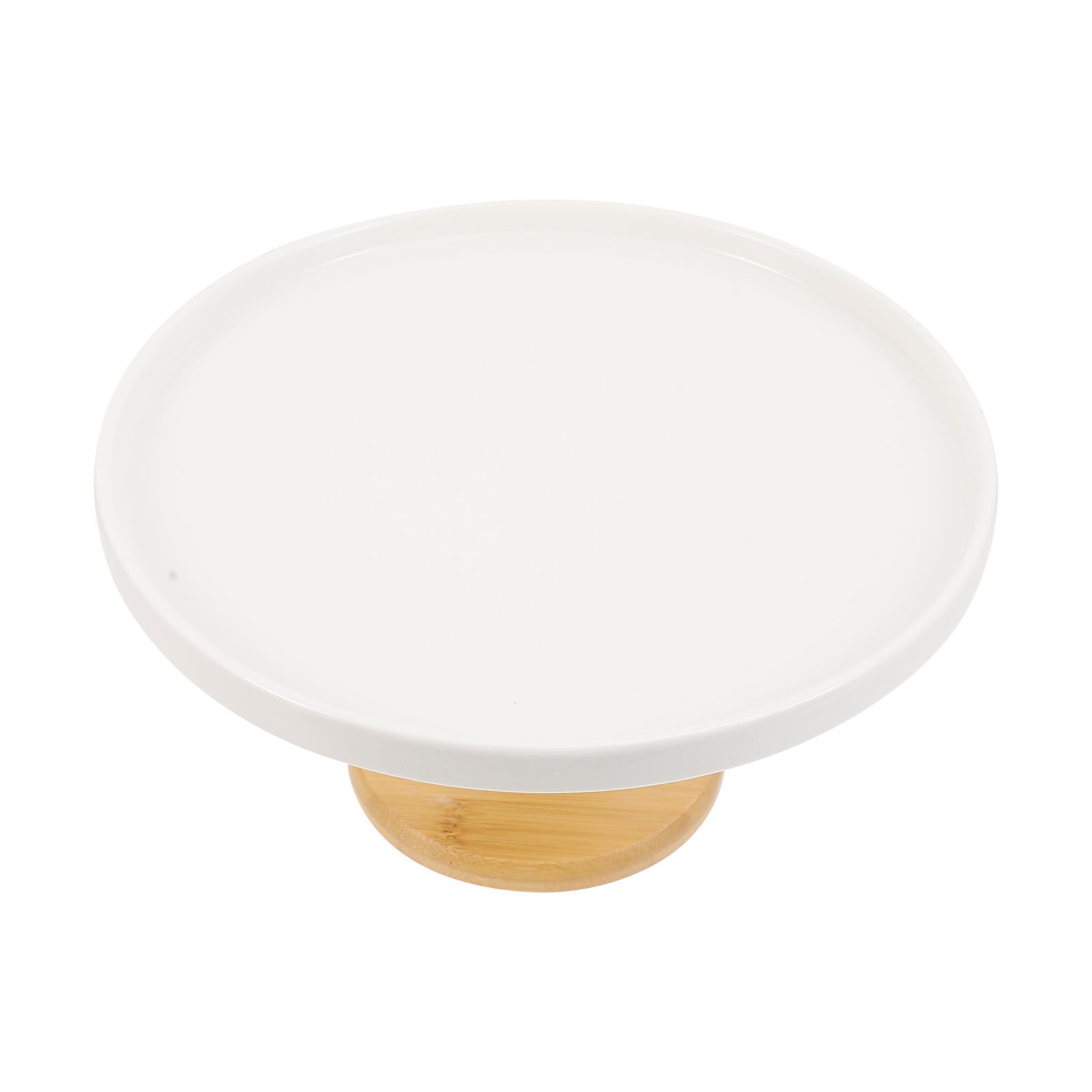 Artibetter Bandeja para Tartas Decorativa de Madera y Cerámica, Elegante