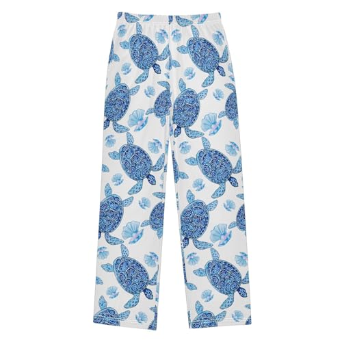 Marine Turtle Shell Pearls Boys Pants for Kids Jogger Pants with Pockets S-XL