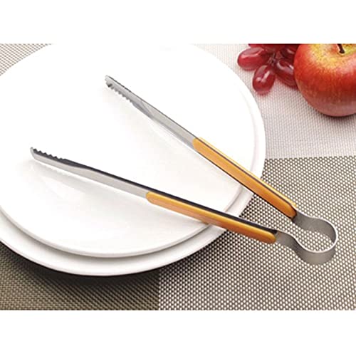 Pinzas for bolsas for alimentos, pinzas for alimentos, pinzas de cocina de acero inoxidable, pinzas for cocinar antideslizantes formativas, pinzas for barbacoa, herramientas for ensalada, par