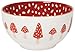 Jubilee Danica Whimsical Porcelain Soup Bowls Set of 4-14 oz, Solid Construction, Red, All Ages