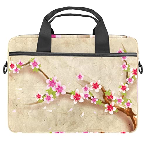 Sacoche bandoulière pour ordinateur portable 13 13.3 14.5 pouces fleur de pêcher