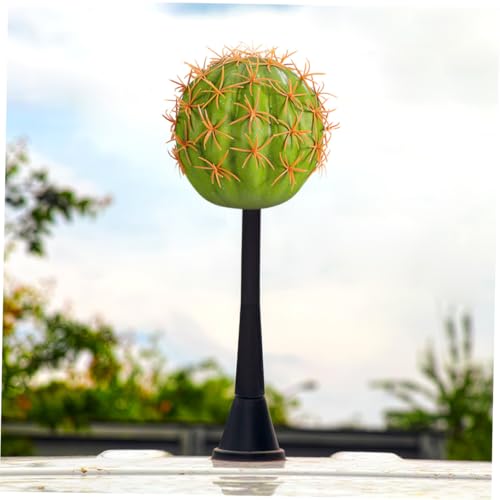 Antena decorativa de cactus en espuma resistente al desvanecimiento para techo, 2 uds 7