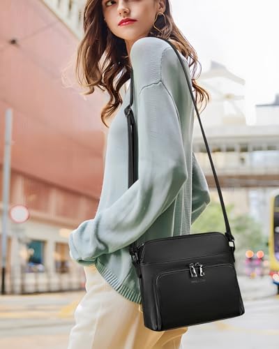 MASINTOR Crossbody Purse Bags for Women, Multi-Pocket Soft Leather Shoulder Purse with Tassel, Lightweight Travel Handbag2